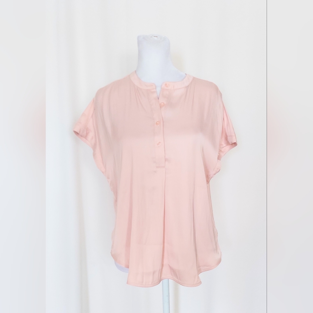 Old Navy Relaxed Satin Dolman Sleeve Top Pink Size Petites XS NWT